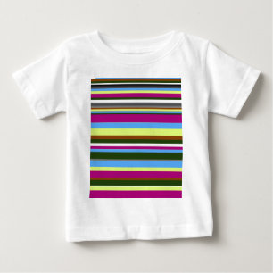 Farbiger, benutzerdefinierter Designerstreifen Baby T-shirt