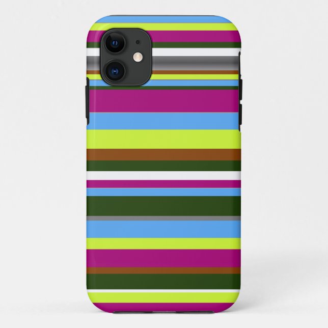 Farbiger, benutzerdefinierter Designerstreifen Case-Mate iPhone Hülle (Rückseite)