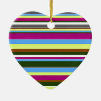 Farbiger, benutzerdefinierter Designerstreifen Keramik Ornament