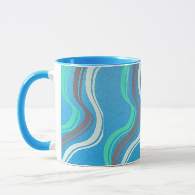 Farbiger blauer Becher Tasse (Links)