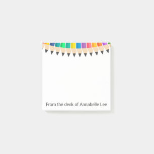 Farbiger BleistifteSwag Post-it Klebezettel