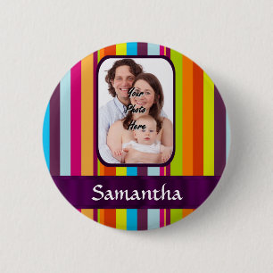 Farbiger Bonbenstreifen Button