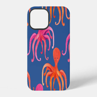 Farbiger Cartoon Octopus Wasserfarben Muster iPhone 12 Hülle
