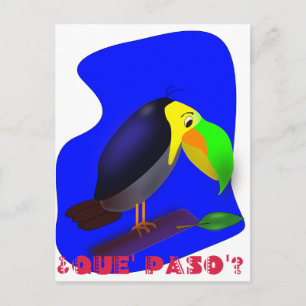 Farbiger Cartoon Toucan Postkarte