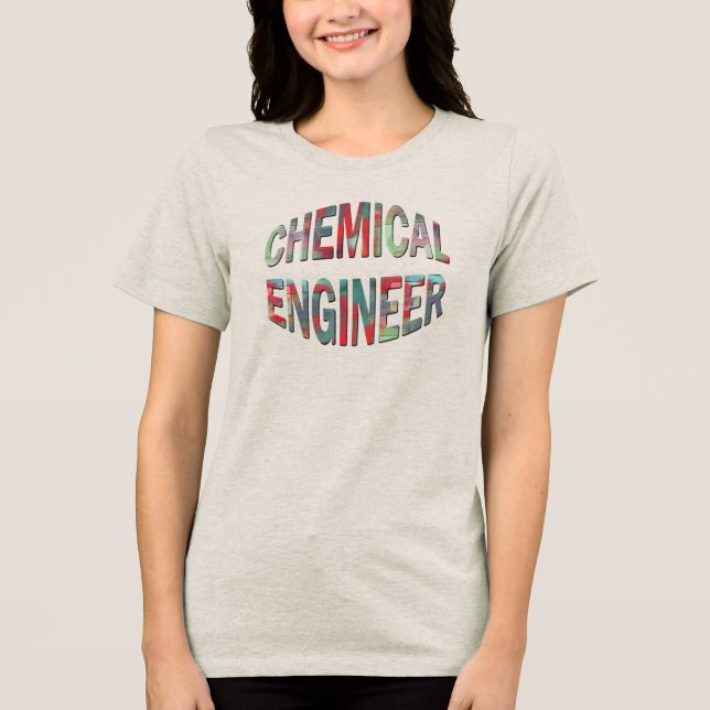 Farbiger Chemiker Tri-Blend Shirt (Vorderseite)