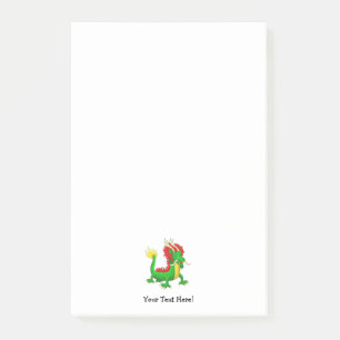 Farbiger chinesischer Drache Post-it Klebezettel