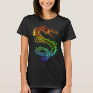 Farbiger chinesischer Drache T-Shirt