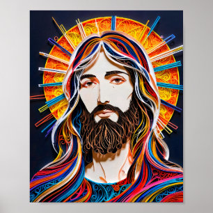 Farbiger Christ Poster