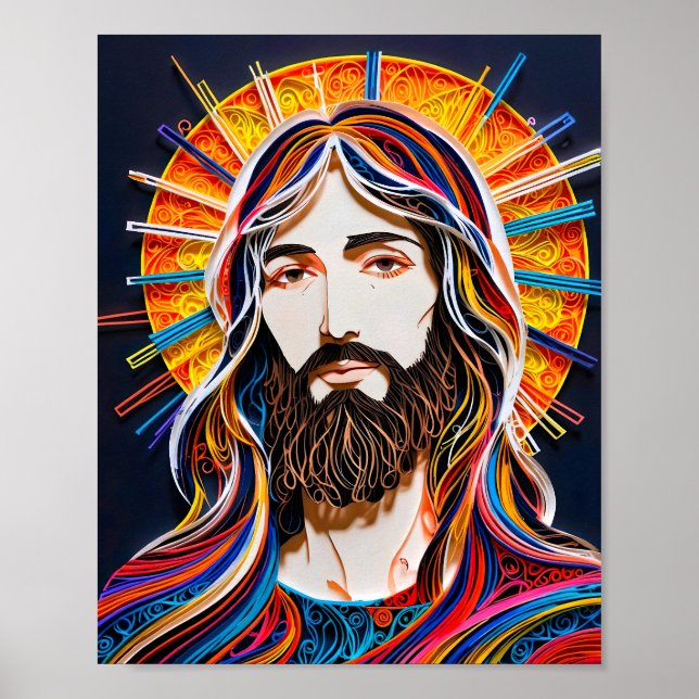 Farbiger Christ Poster (Vorne)