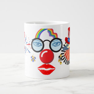 Farbiger Clown Jumbo-Tasse