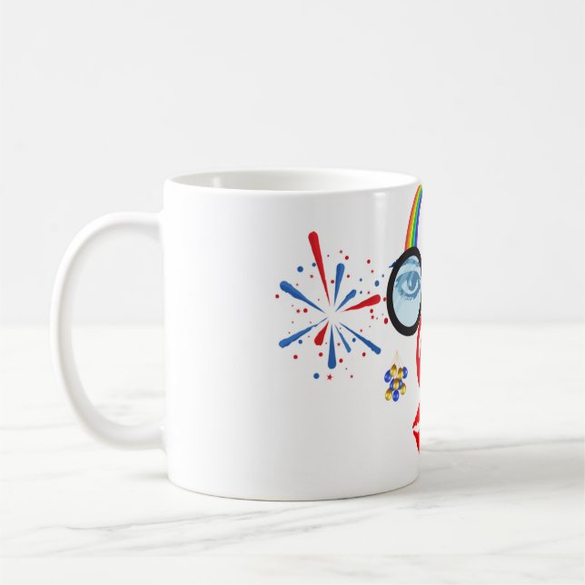 Farbiger Clown Kaffeetasse (Links)