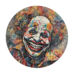 Farbiger Clown Schneidebrett