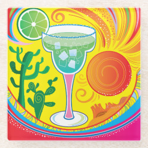 Farbiger Cocktail Glasuntersetzer