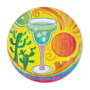 Farbiger Cocktail Schneidebrett