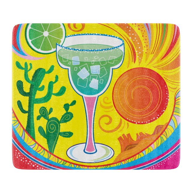 Farbiger Cocktail Schneidebrett (Vorderseite)