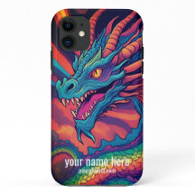 FARBIGER, COOLER RAINBOW-DRAGON ZEICHNEND