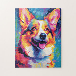 Farbiger Corgi Puzzle