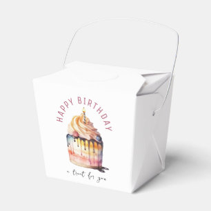 Farbiger Cupcake, Box mit Gabe entfernen Geschenkschachtel