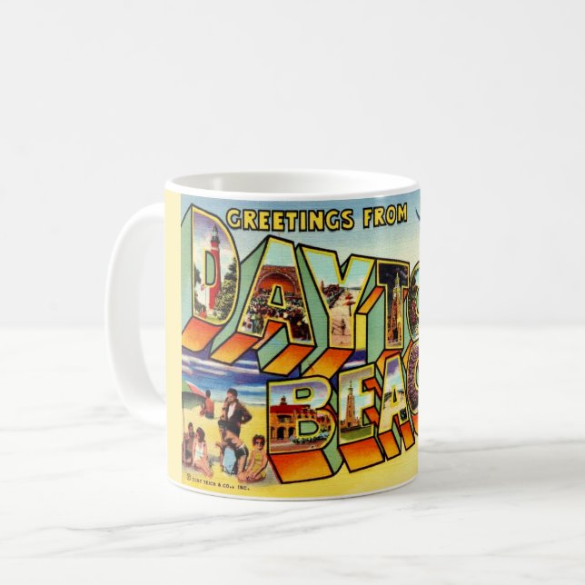 Farbiger Daytona Beach Becher Kaffeetasse (Vorderseite Links)