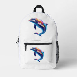 Farbiger Delfin Süße Kunst Bedruckter Rucksack