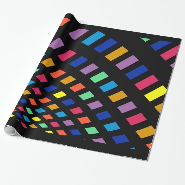Farbiger digitaler Regenbogen Geschenkpapier (Ungerollt)