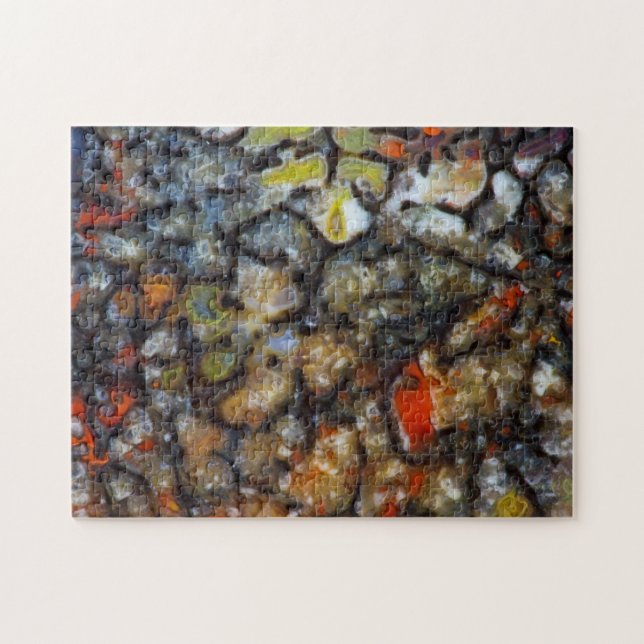 Farbiger Dinosaurier-Knochen Puzzle (Horizontal)