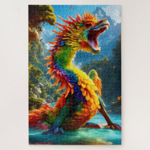 farbiger Drache Puzzle