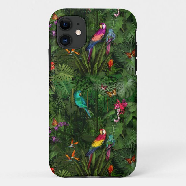 Farbiger Dschungel Case-Mate iPhone Hülle (Rückseite)