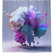 Farbiger Duschvorhang