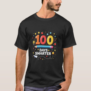 Farbiger Einhorn Magischer 100-Tage-Meilenstein-Fe T-Shirt