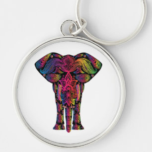 Farbiger Elefant-Cartoon Schlüsselanhänger