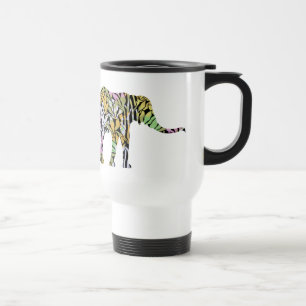 Farbiger Elefant Reisebecher
