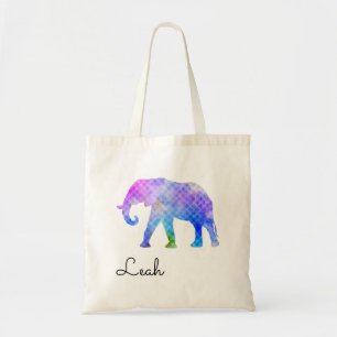 Farbiger Elefant Tragetasche