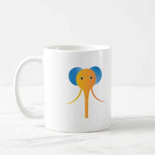 Farbiger Elefantenkopf Kaffeetasse