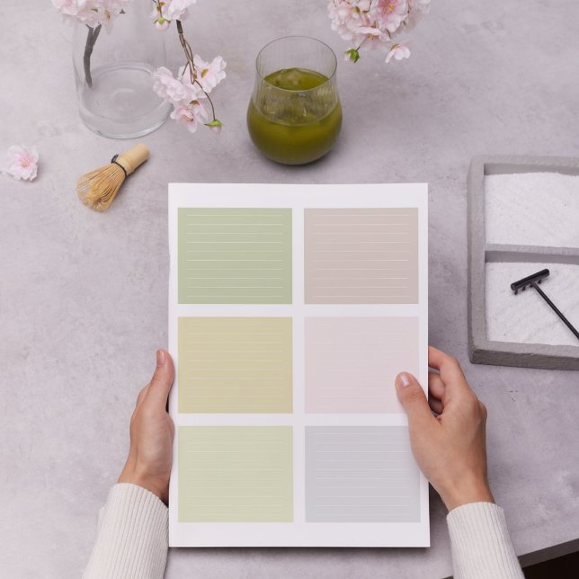 Farbiger, erdfarbener Farbblock Notizblock (Von Creator hochgeladen)