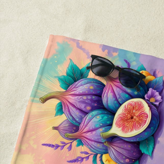 Farbiger Feigenbaum Strandtuch (Beispiel)