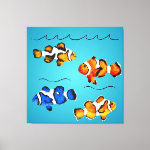Farbiger Fisch Leinwanddruck