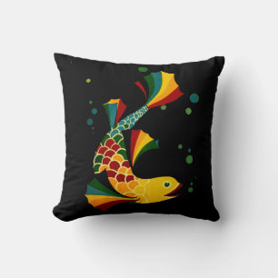 farbiger Fisch "n blubbles Kissen