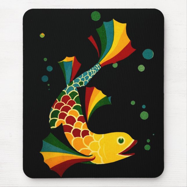 farbiger Fisch "n blubbles Mousepad (Vorne)