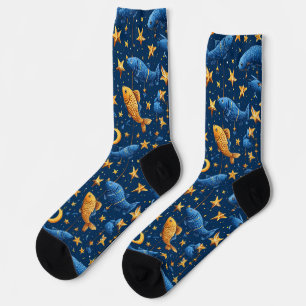 Farbiger Fischmuster Socken
