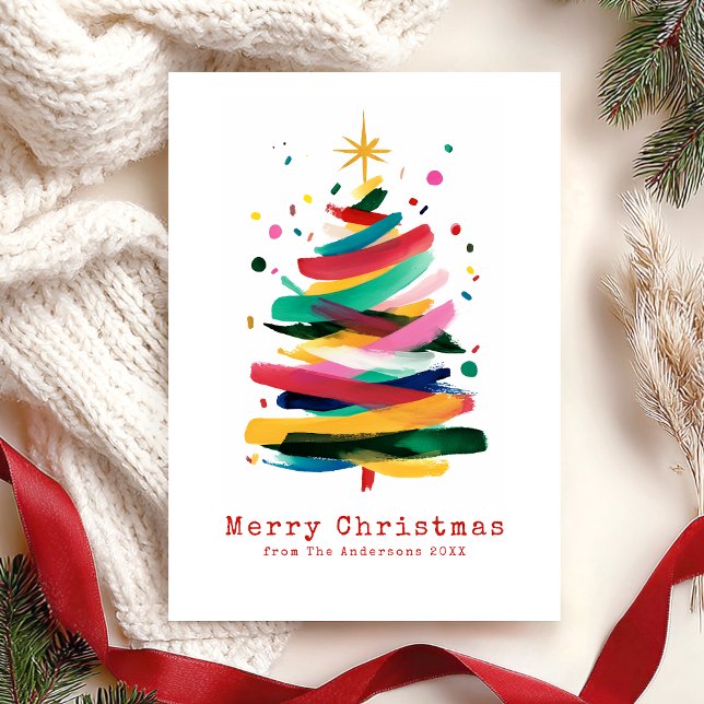 Farbiger Fröhlicher Weihnachten Modern  (Von Creator hochgeladen)