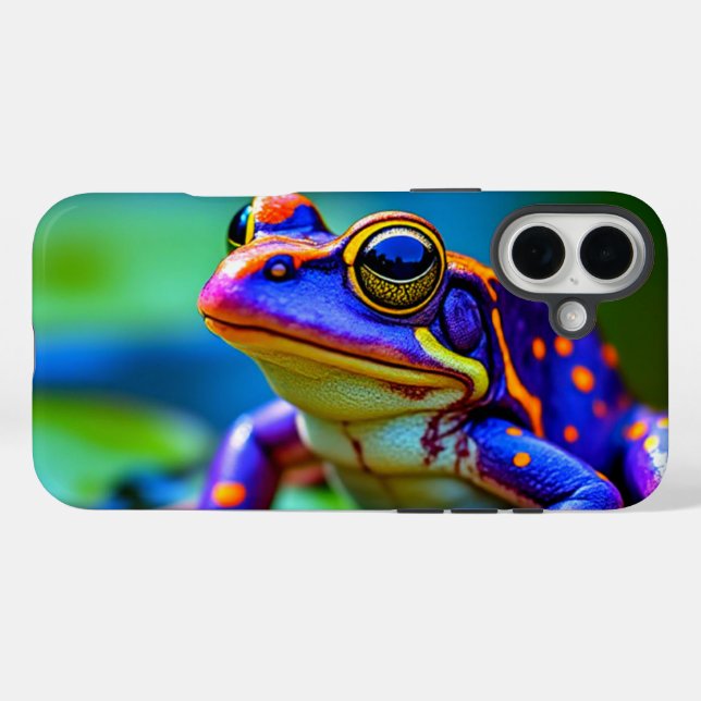 Farbiger Froschhanf Case-Mate iPhone Hülle (Rückseite (Horizontal))