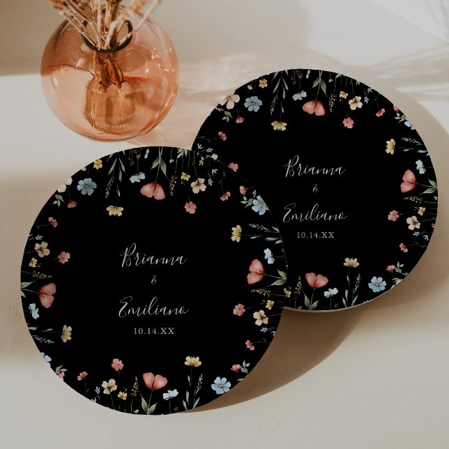 Farbiger Garten-Wildblumen-Hochzeitskuchen Pappteller (Von Creator hochgeladen)