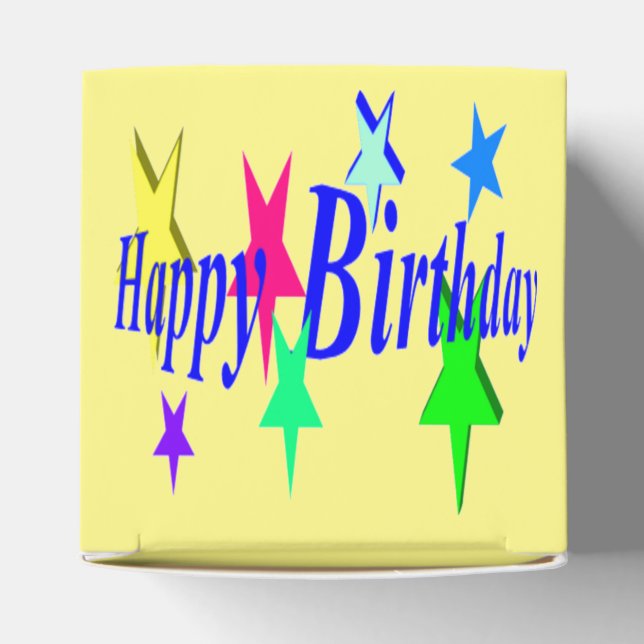 Farbiger Geburtstag Geschenkschachtel (Oben)