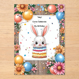 Farbiger Geburtstagsfeier-Rahmen Acryleinladungen