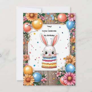 Farbiger Geburtstagsfeier-Rahmen Einladung