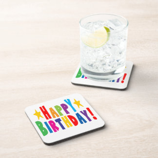 Farbiger Geburtstagstext Untersetzer
