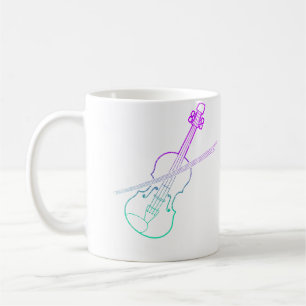 Farbiger Geiger Klassische Musik Orchester Violine Kaffeetasse