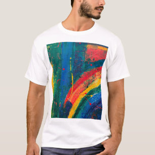 Farbiger Gemusterter T - Shirt Vibranly Artistic