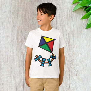Farbiger geometrischer Drachen mit Bogen-Schwanz T-Shirt